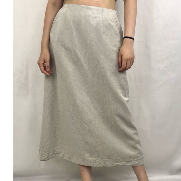 Vintage Harve Benard Grey Linen Blend Pencil Skirt - Picture 1 of 7